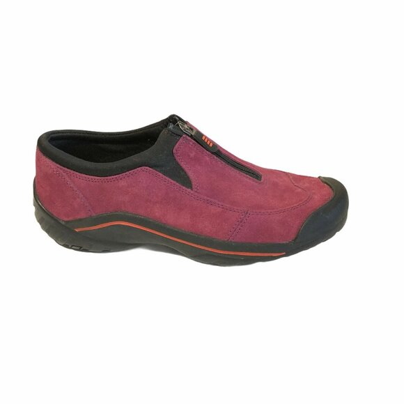 Land's End Shoe 322424 All Weather Zip Loafer Womens 8.5 B Purple Suede - Picture 10 of 11